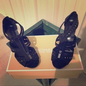 Michael Kors strappy zippered heels